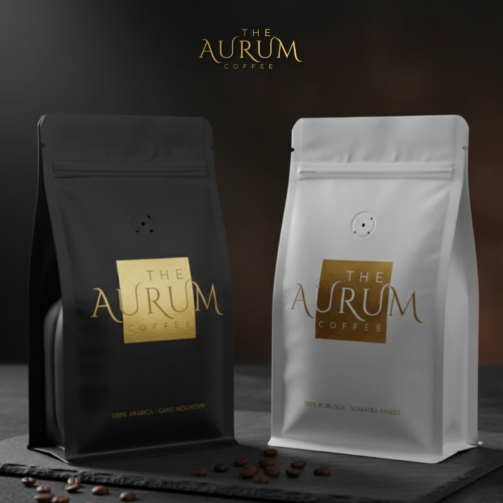 Embalagem Premium — The Aurum Coffee