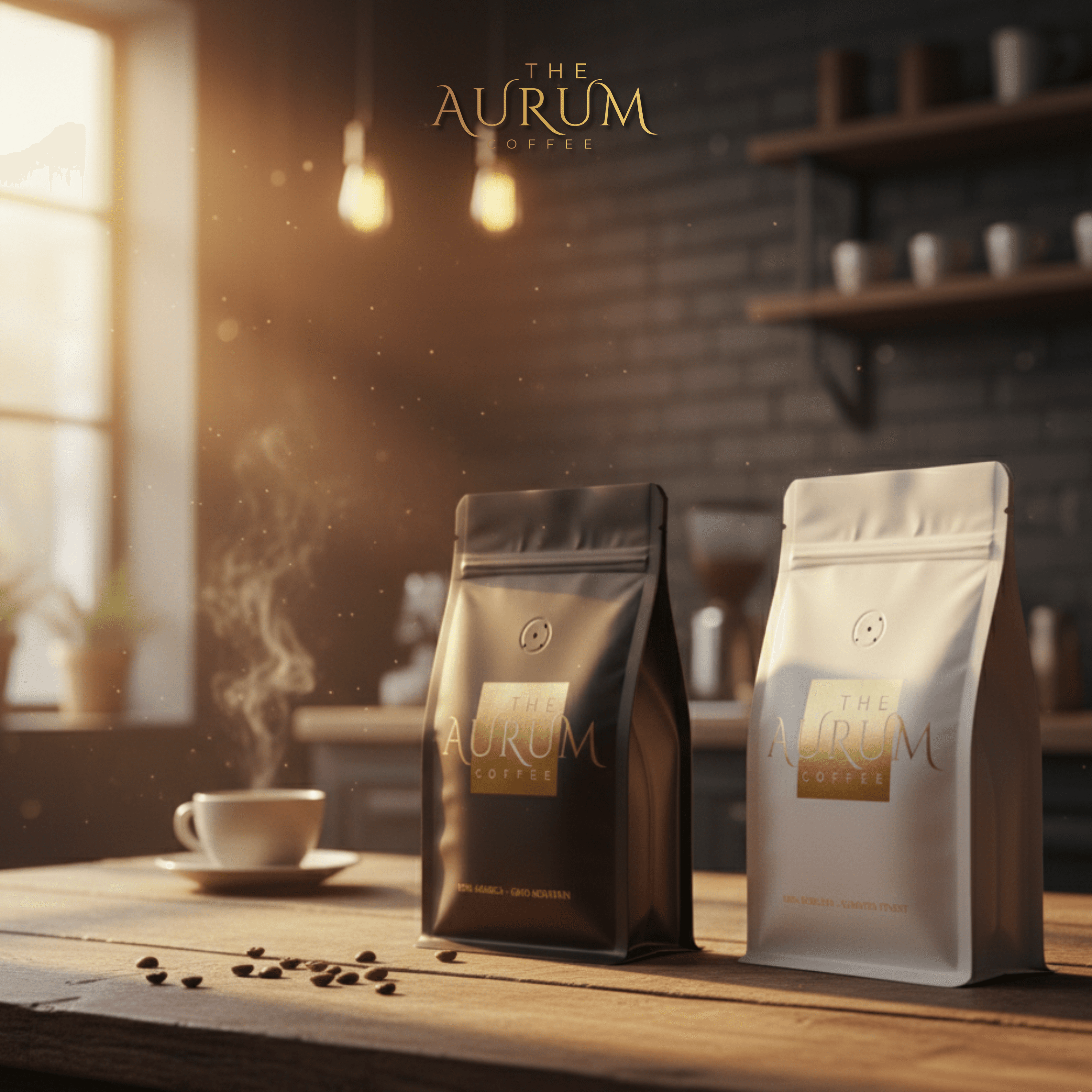 Embalagem Premium — The Aurum Coffee